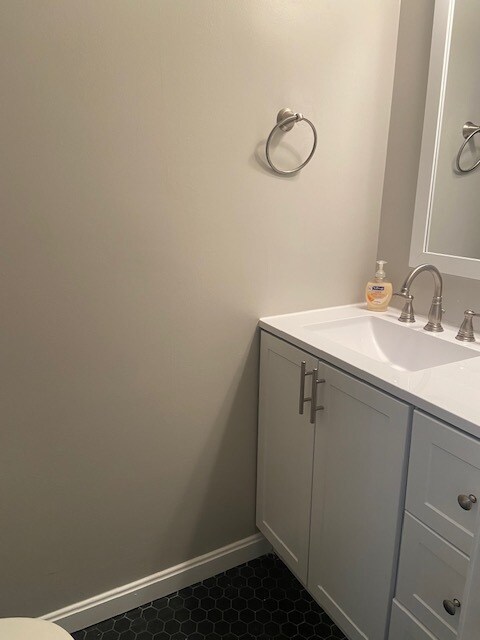 Half bath on first floor - 624 Jasper St