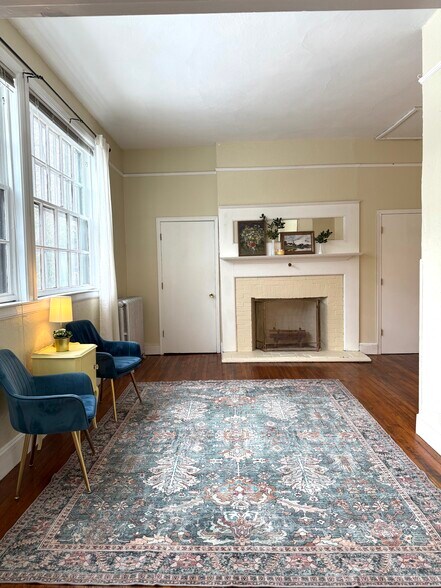 High ceilings and all of the original woodwork. - 206 N Bethlehem Pike