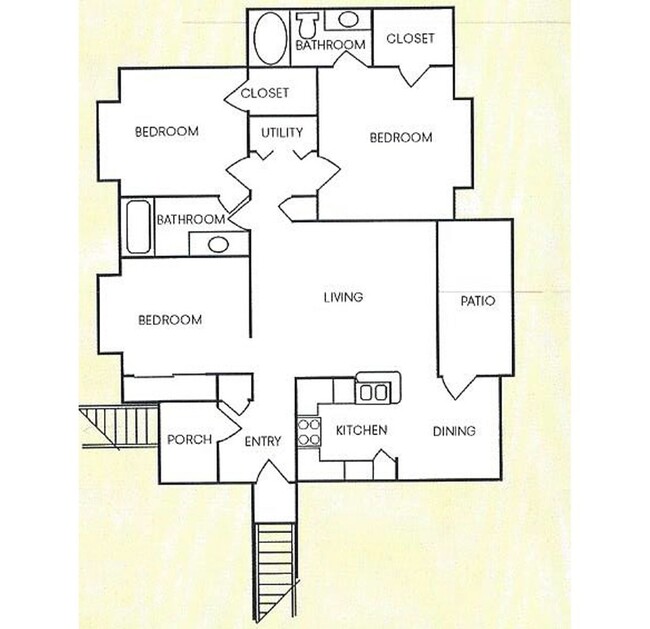 Floorplan - Wood Bayou Apartments