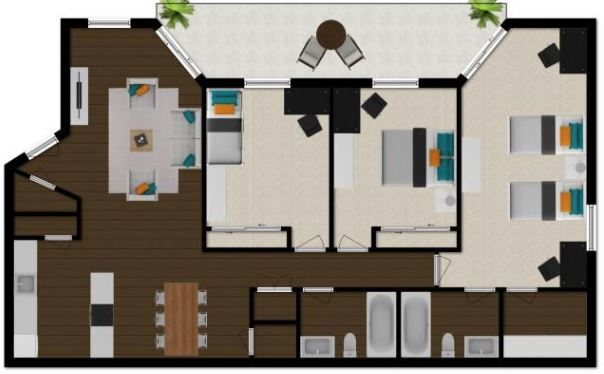 Floorplan - La Salle Apartments