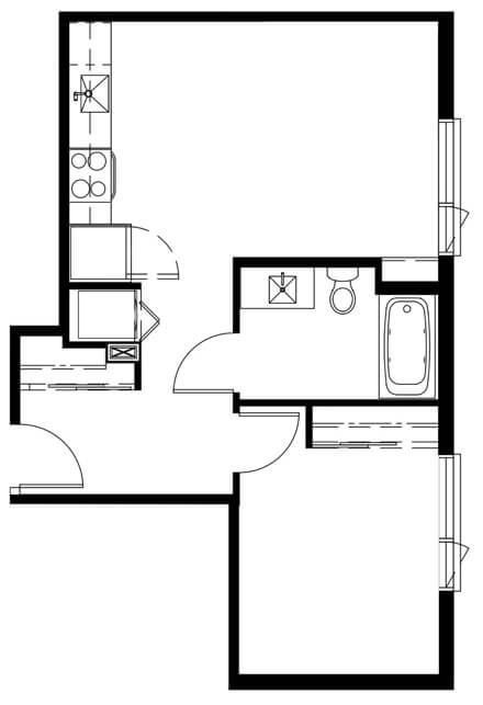 1-Bed D - The Brim Apartments