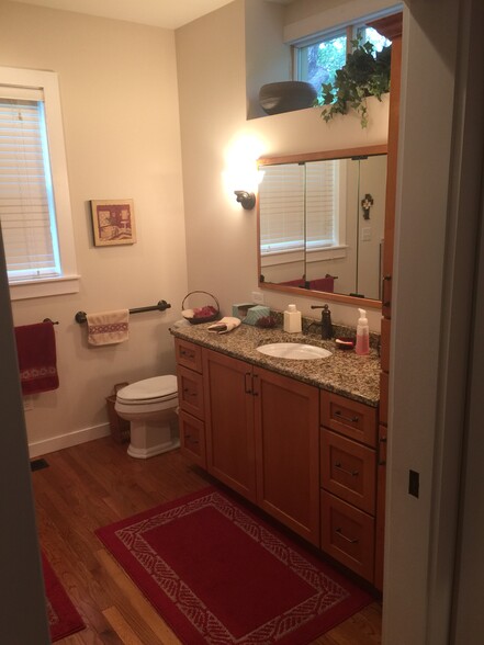 Wide vanity, with windows above for natural light - 876 Woodruff Place West Drive