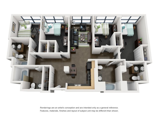 Jefferson 3D Floorplan - Tailor Lofts