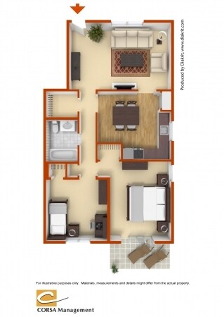 2BR/1BA - Lynnebrook Gardens Apartments