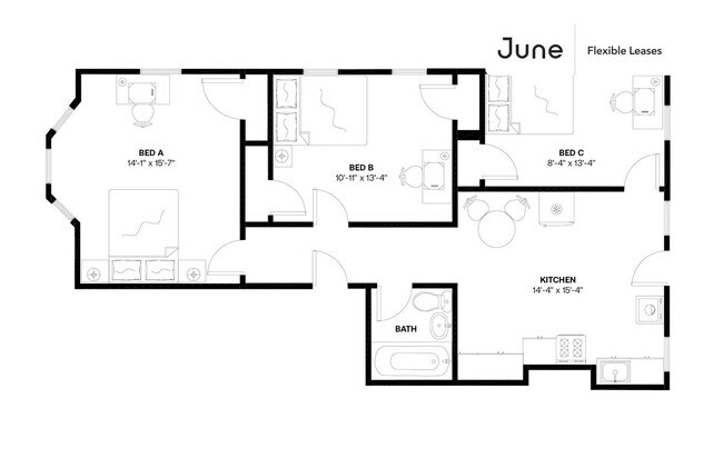 Building Photo - Queen bedroom in 3 bed/1 bath Home