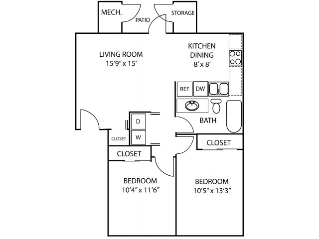 2BR/1BA - Lakeland Pointe Apartments