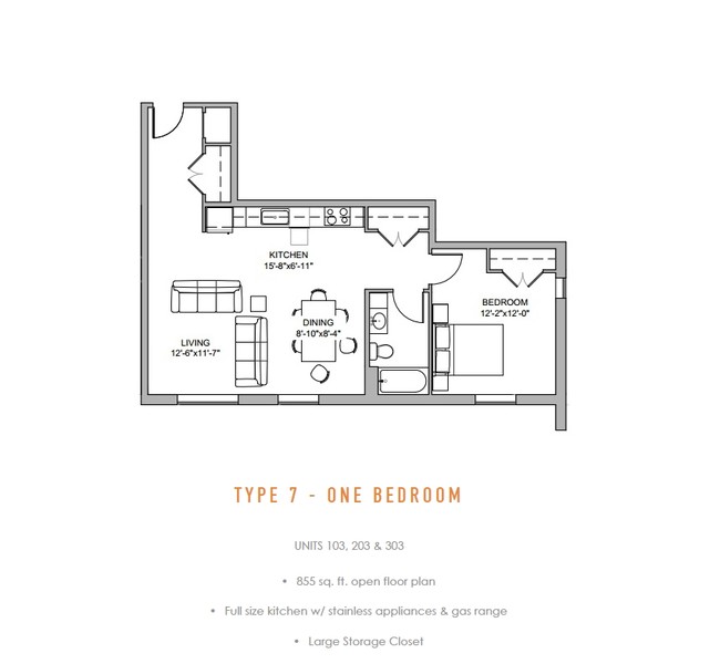 Type 7 One Bedroom - The Upton Residences