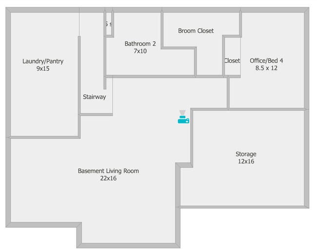 Lower Level Floorplan - 3554 Abbott Ave N