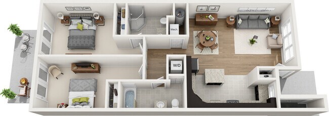 Floorplan - The Apartments at Carriage Pines