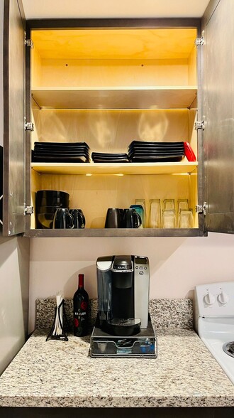 Full stocked kitchen with dishes and small appliances - 1051 Columbus Dr