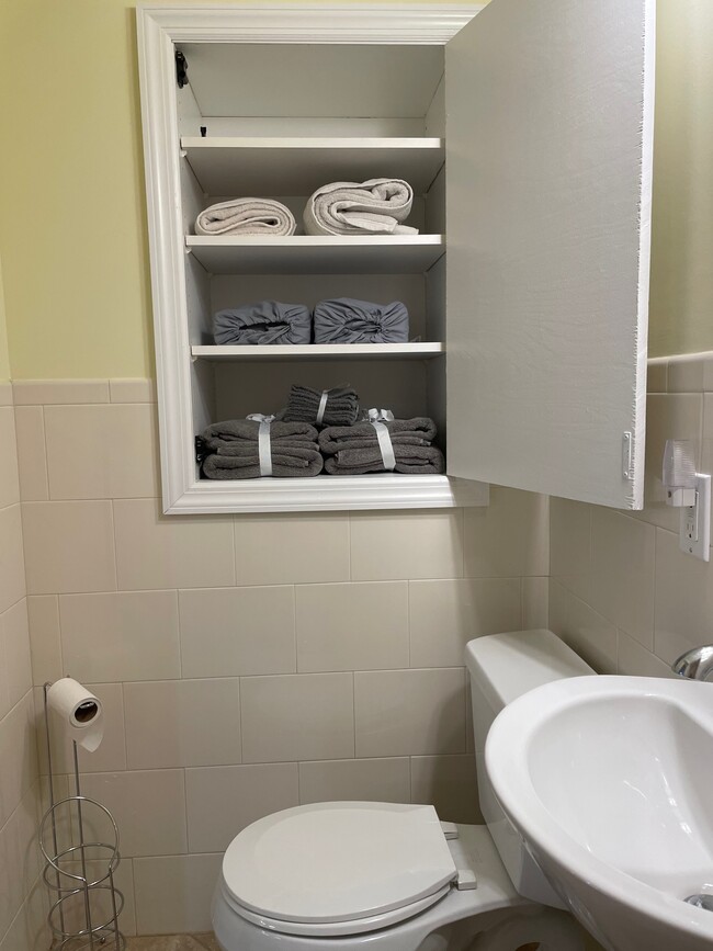 Bathroom closet. - 472 Yaphank Middle Island Rd