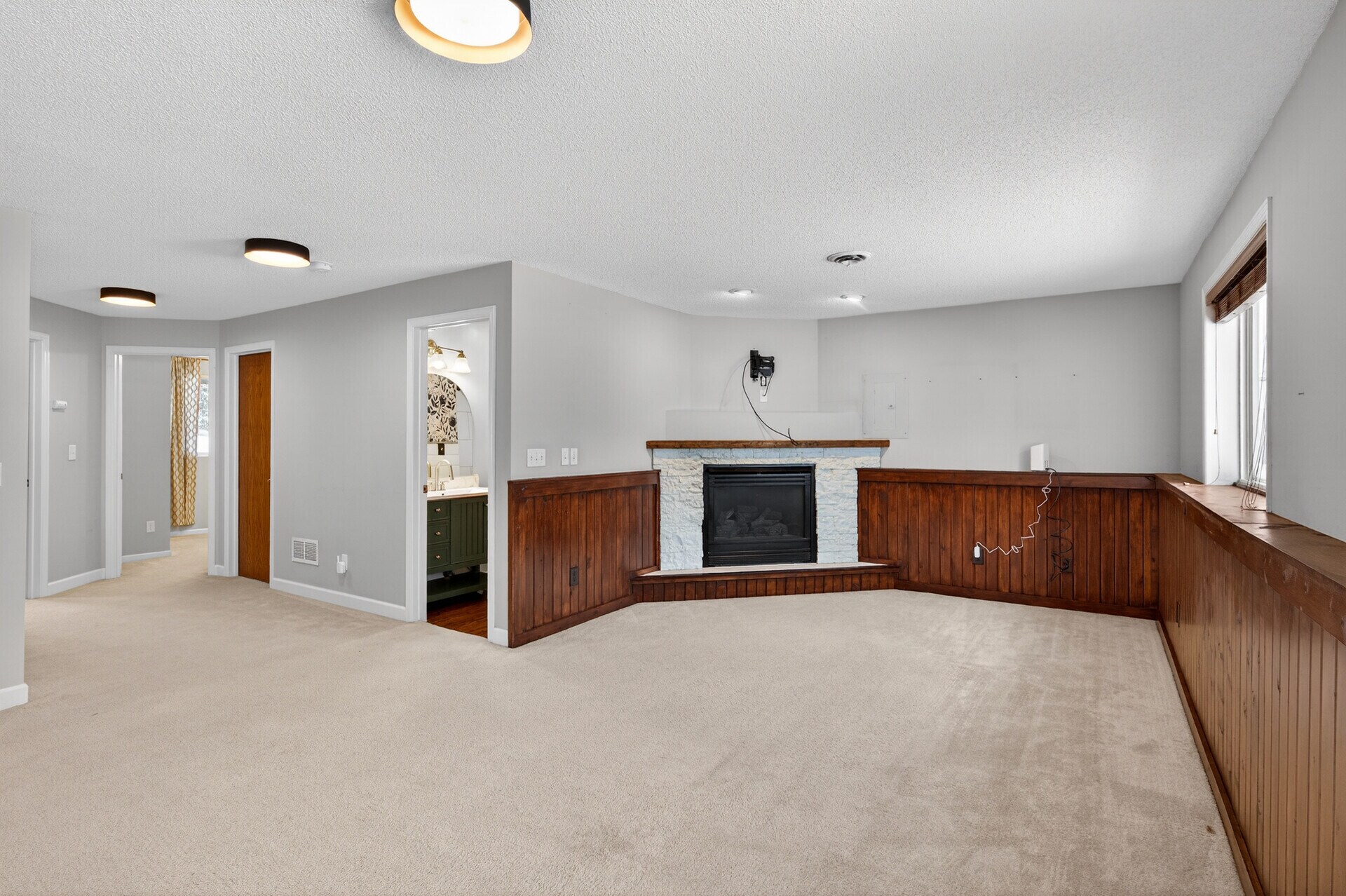 Downstairs Great Room- Electric/gas Fireplace - 2680 Brittany Ln