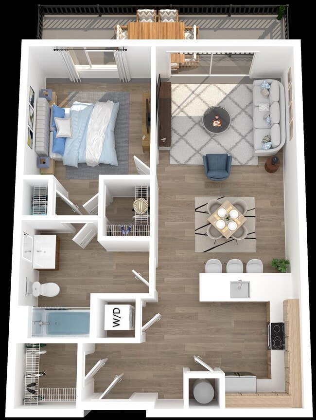 1 Bedroom-1A Floor Plan - Narberth Square