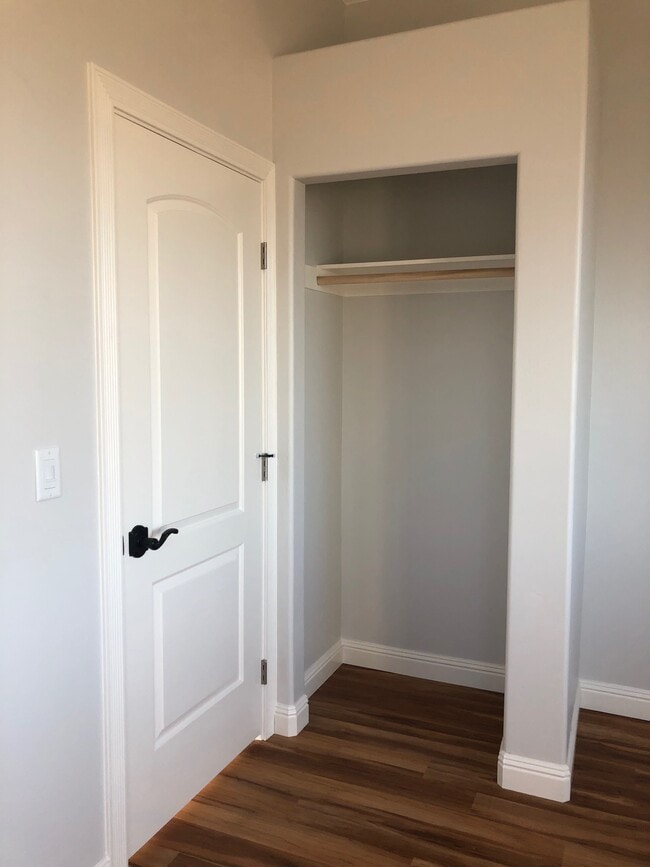 Bedroom closet conveniently located out of sight behind bedroom door. - 4470 Swift Ave