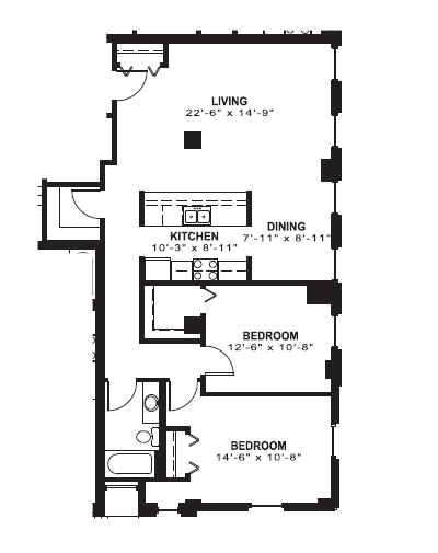 2BR/1BA - Historic Louis Joliet Apartments