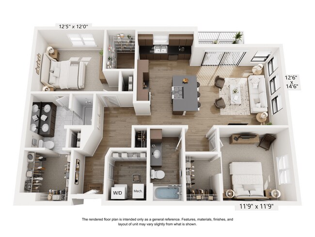Floorplan - The Mill Apartments