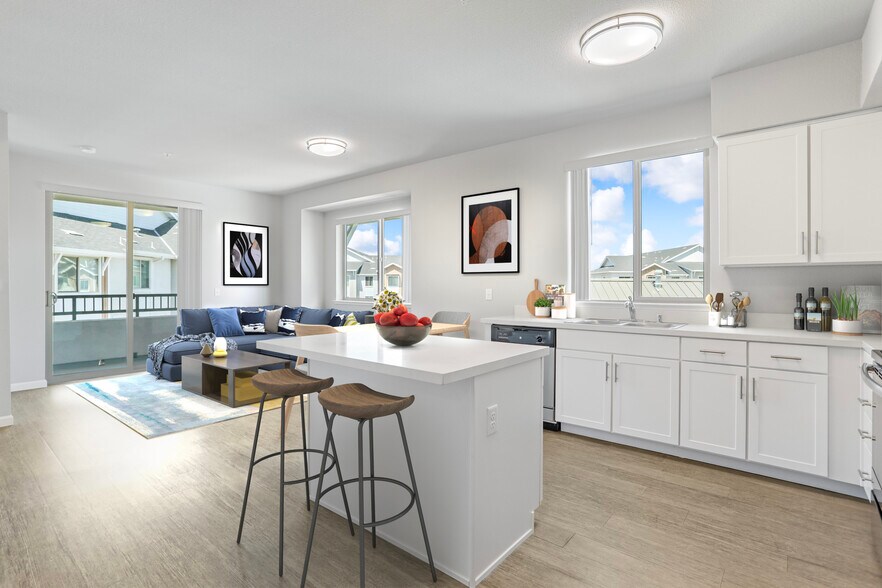 1x1 Kitchen - Gateway Station Apartments