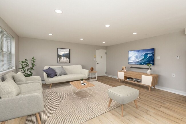 Living Area-Renovated - Canterbury Apartments