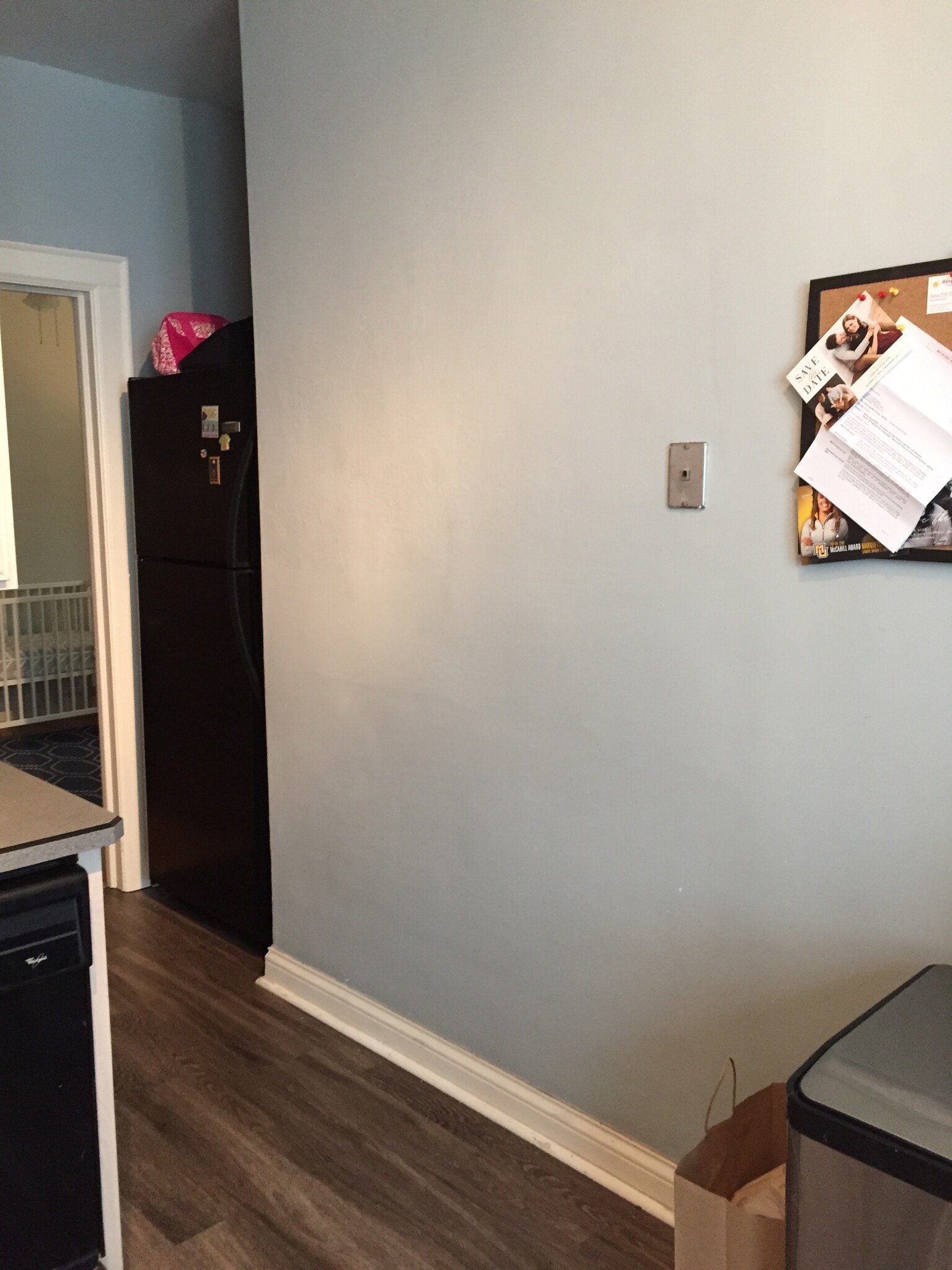 Hall to back Bedroom, refrigerator - 2520 N Frederick Ave