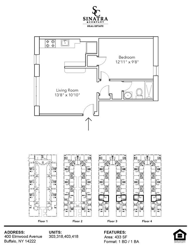 Floorplan - Apartments at 400 Elmwood