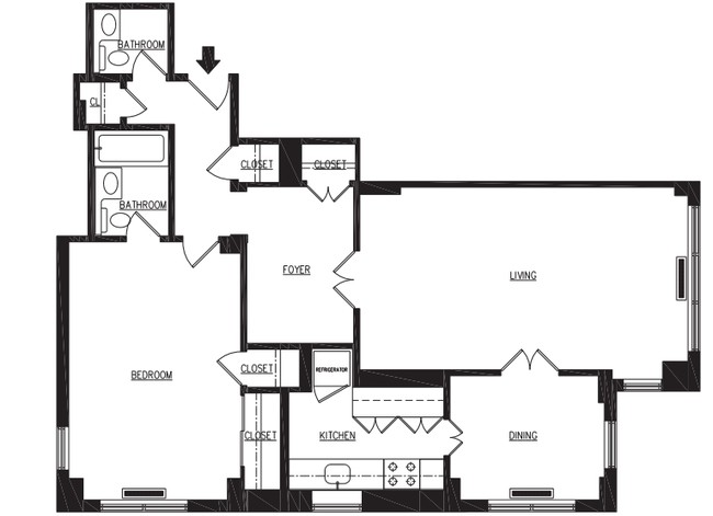 1BR Unit J - Hemisphere House