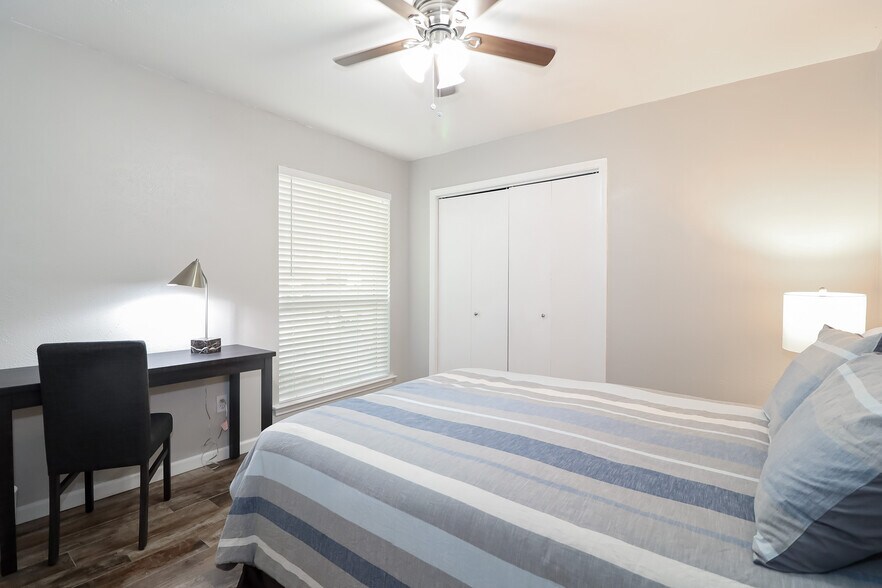There is also a large, folding-door closet with a small chest of drawers. - 2507 Holt Road