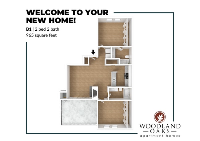B1 Floor Plan - Woodland Oaks