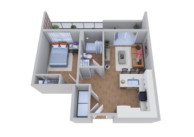 1x1 A Balcony - Apply Today For Our Waitlist! - Noble 2500