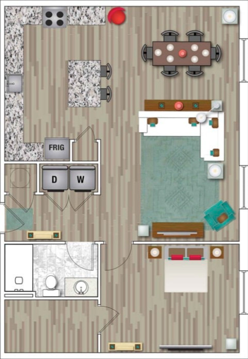 2 Bedroom - Lofts at Midland Commons