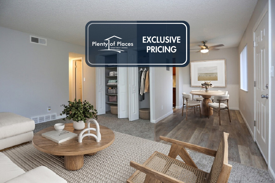 2 BR, 1 BA - Living Room - Sage Creek Apartments