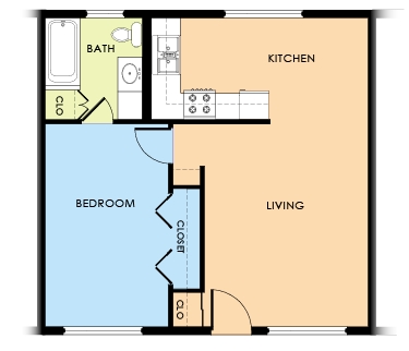 1BR/1BA - Beacon Manor