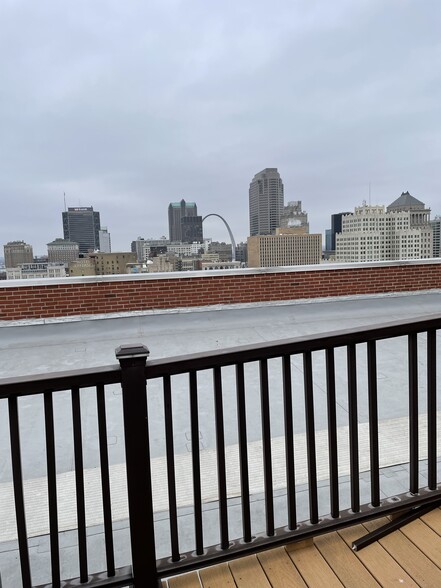 the view of the Arch from the roof top deck - 1501 Locust St