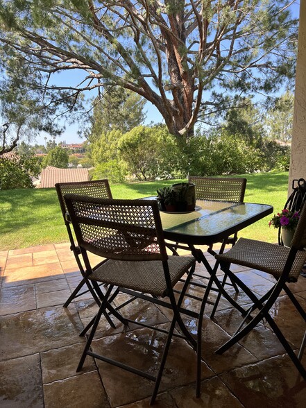 patio with neighborhood view - 17738 Valle de Lobo Dr