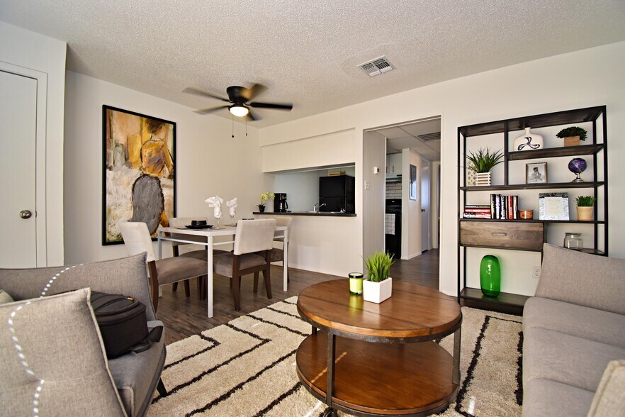 1BR Living Room - Bay City Flats