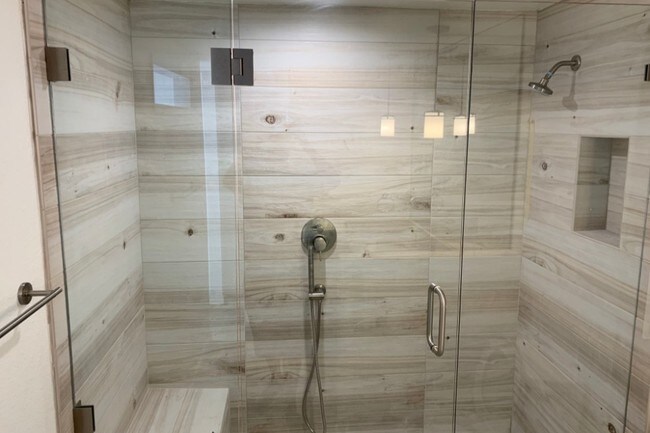 Master shower has two shower heads - 2102 Neilson Way