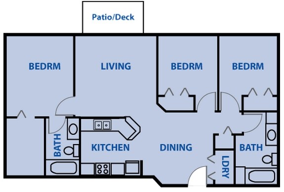 3BR/2BA - Demaio Apartments