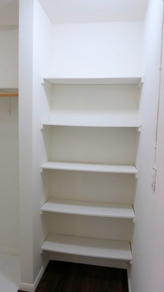 Extra shelves in closet. - 3607 Crest Dr