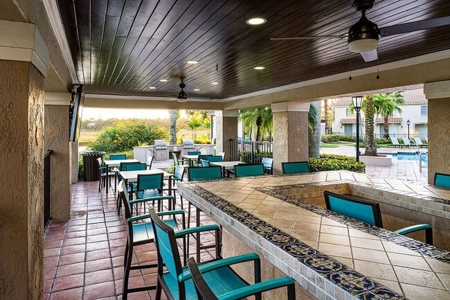 Poolside Patio with Bar Area - Pembroke Cove
