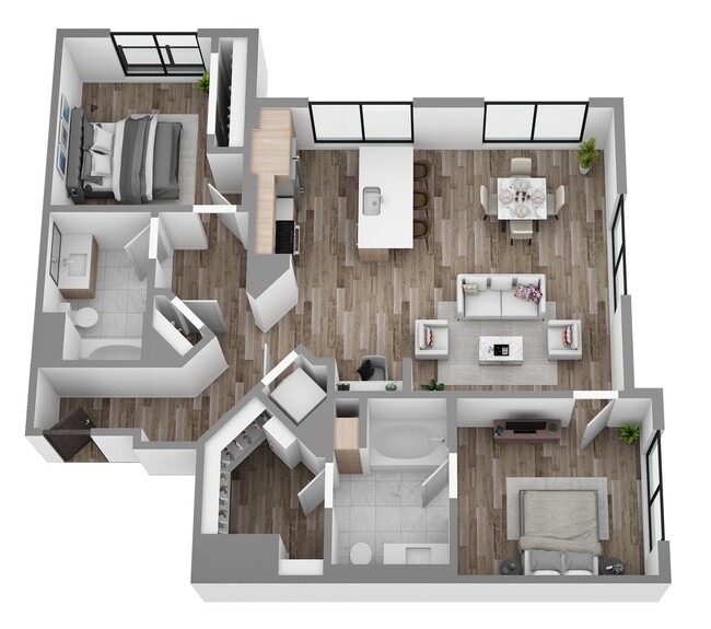 2 Bed / 2 Bath — 1,209 sq. ft - The Overlook at Walnut Creek