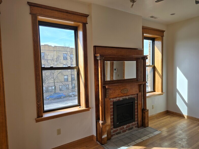 2nd parlor fireplace mantelpiece - 1204 N Kedzie Ave