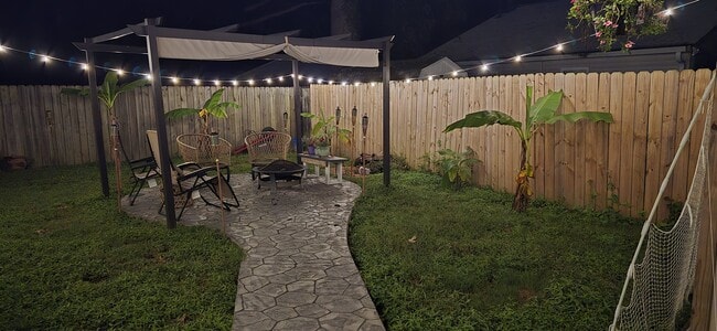 New back patio firepit - 1261 Eaglewood Dr