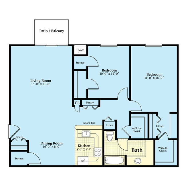 Floorplan - Orleans Place Apartments