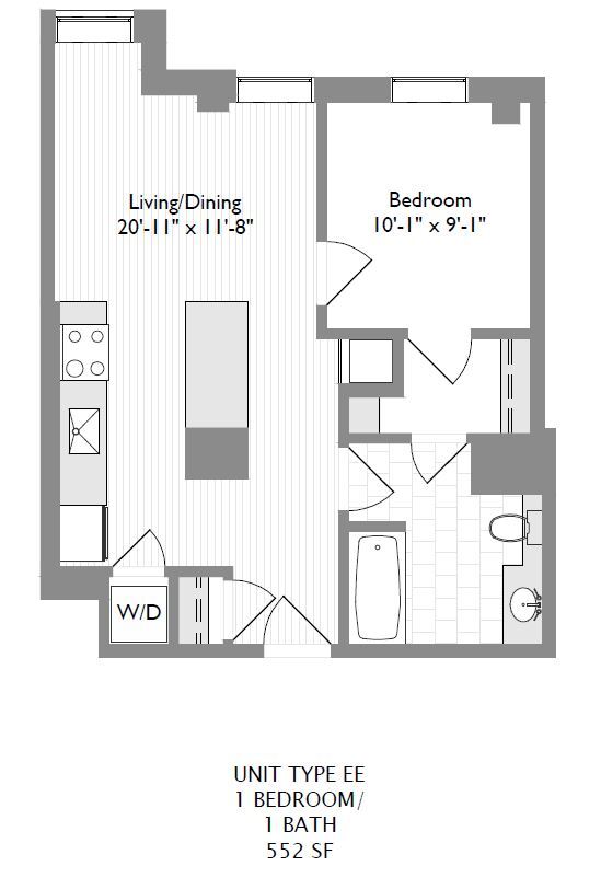 1-Bedroom 1-Bathroom | 552 sqft - ICON