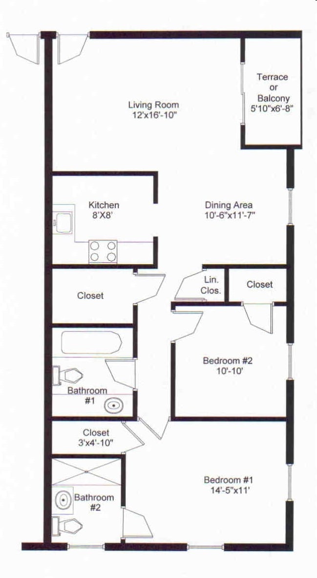 2BR/2BA - Oak Hollow Apartments