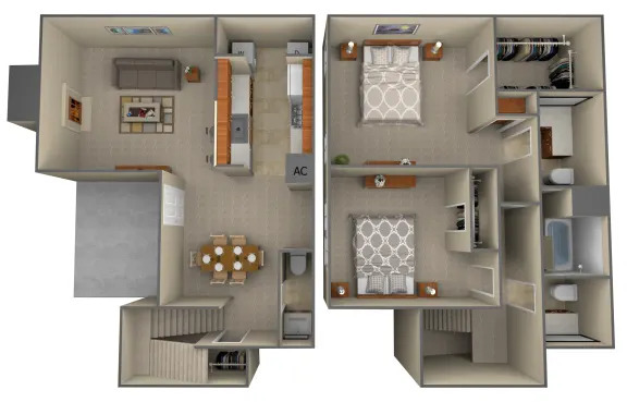 2-Bedroom/2-Bathroom - Four Winds Apartment Homes