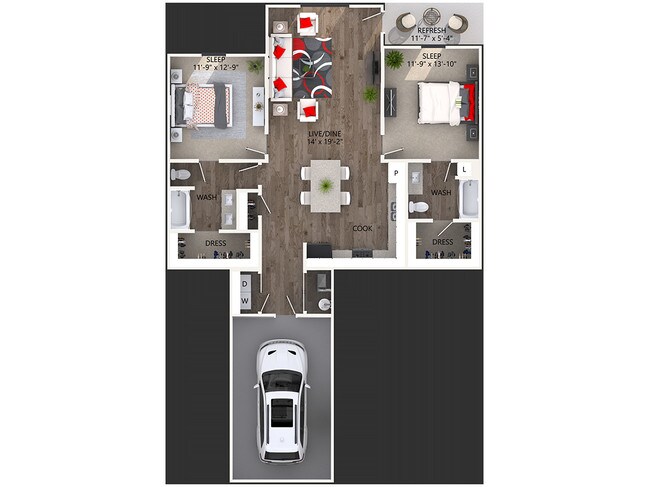 Floorplan - Reatta Ranch Apartments