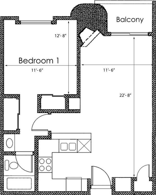 Floorplan - Midvale Court Apartments Westwood