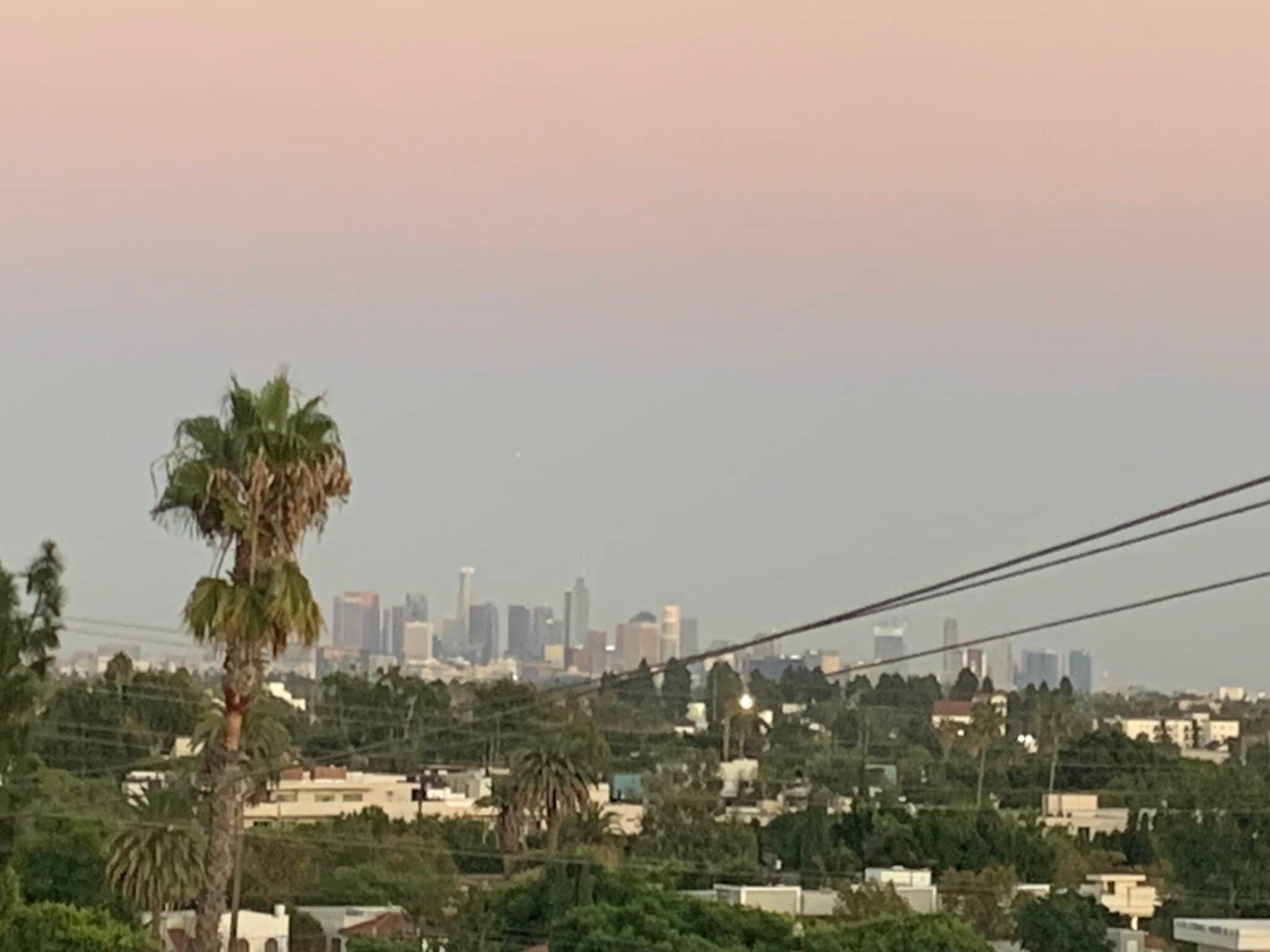 Sunset blues and pinks from downtown - 8530 Holloway Dr