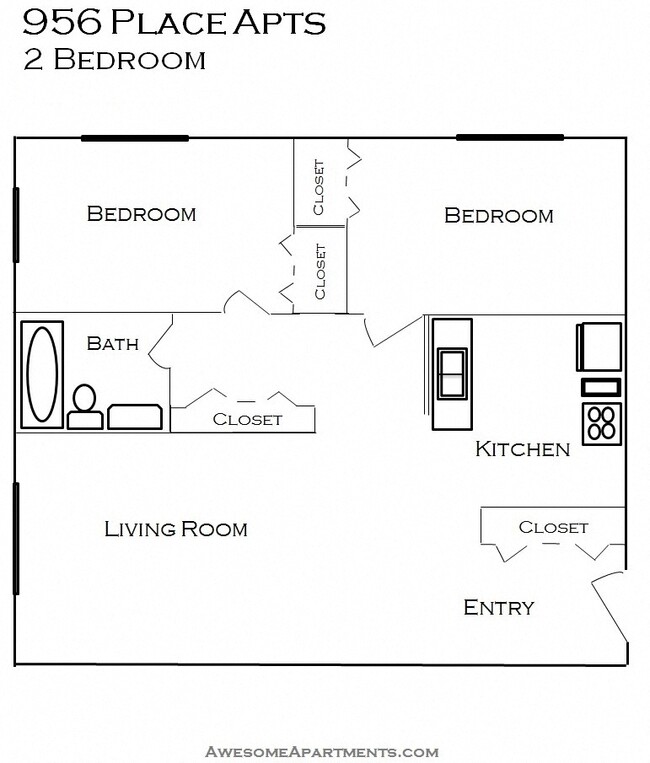 Floorplan - 956 Place Apartments