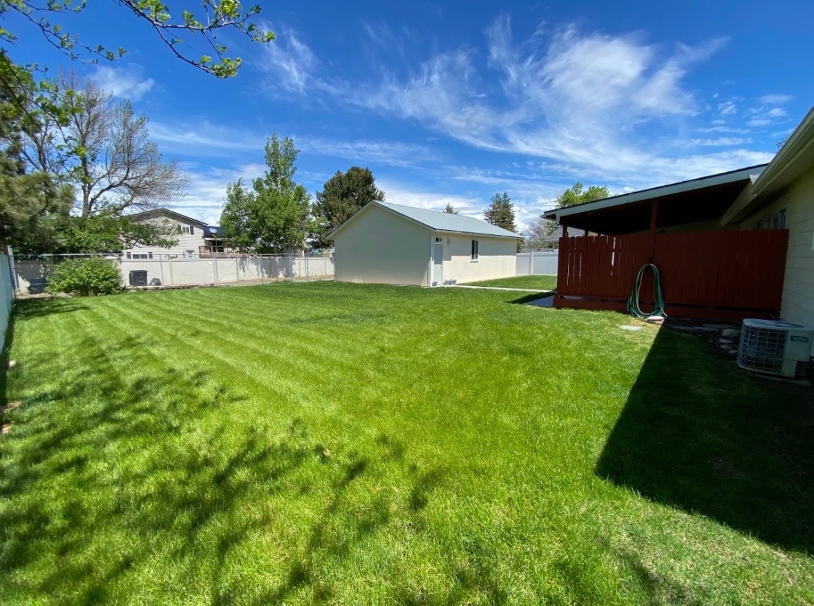 Backyard in the summer for reference. - 3227 Lynn Ave